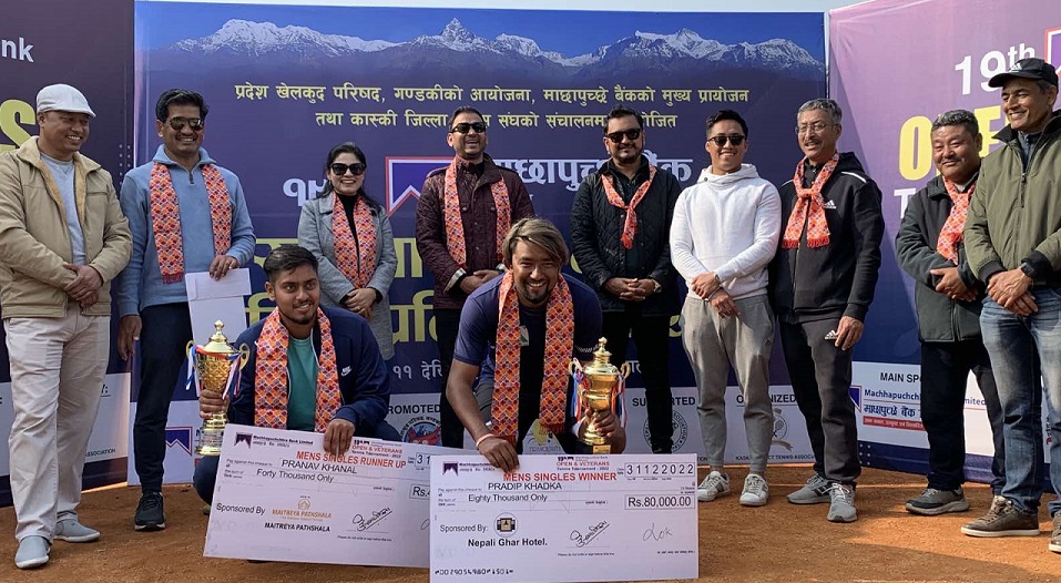 पोखरा ओपन टेनिसको उपाधि प्रदिप र अभिलाषालाई