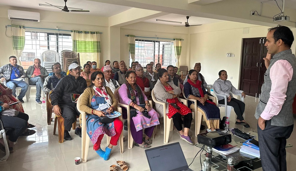 पोखरा ७ मा मनोसामाजिक, मानसिक स्वास्थ्य एवं आत्महत्या रोकथाम सम्बन्धी अभिमूखीकरण