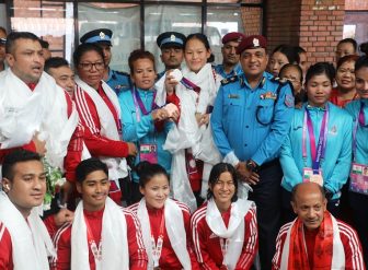 एशियाली खेलकुदमा पदक प्राप्त खेलाडीलाई भब्य स्वागत