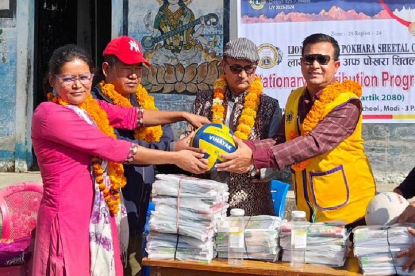 लायन्स शितलचौतारीको सहयोग