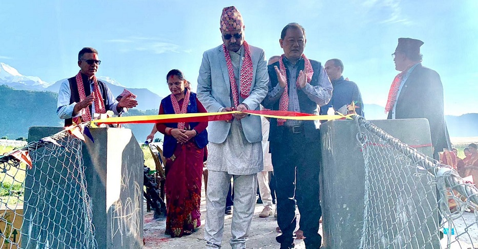 पोखरा २५ अम्बोटको भोलुंगे पुलको उद्घाटन