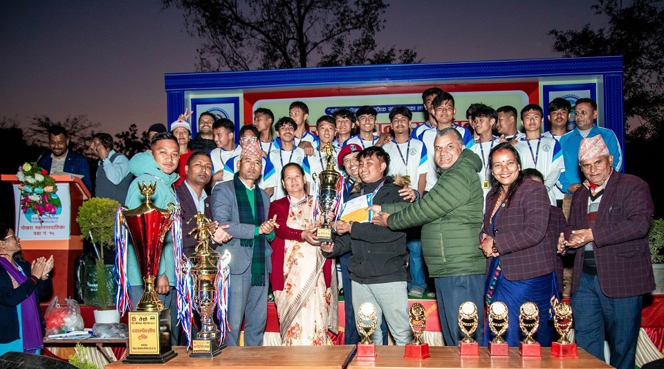 पोखरा वडा १५ मा तेस्रो खेलकुद महोत्सवः फुटबलमा नयाँ गाउँ च्याम्पियन
