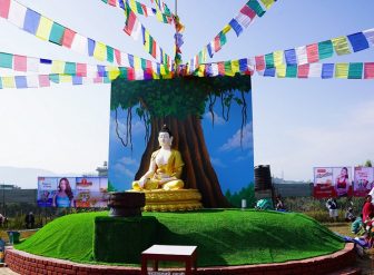 लेखनाथ महोत्सवमा आर्कषणको केन्द्र बन्दै बुद्धको प्रतिमा