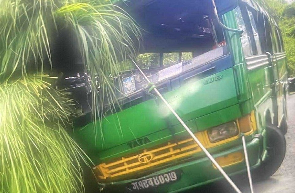 पोखराको आर्बामा बस दुर्घटना