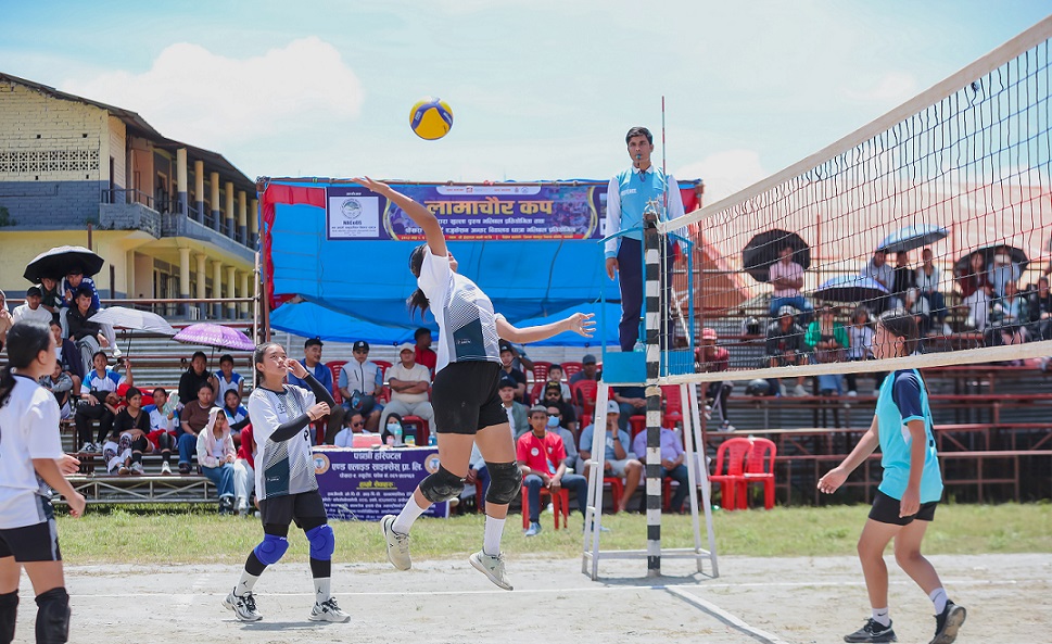 लामाचौर कप एक्सपर्ट अन्तरमावि छात्रा भलिबल सेमिफाइनल समिकरण पुरा