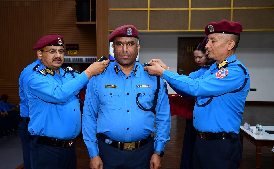 एसएसपीमा बढुवा भएका तुलबहादुर कार्कीको गण्डकी प्रदेश प्रहरी कार्यालय पोखरामा