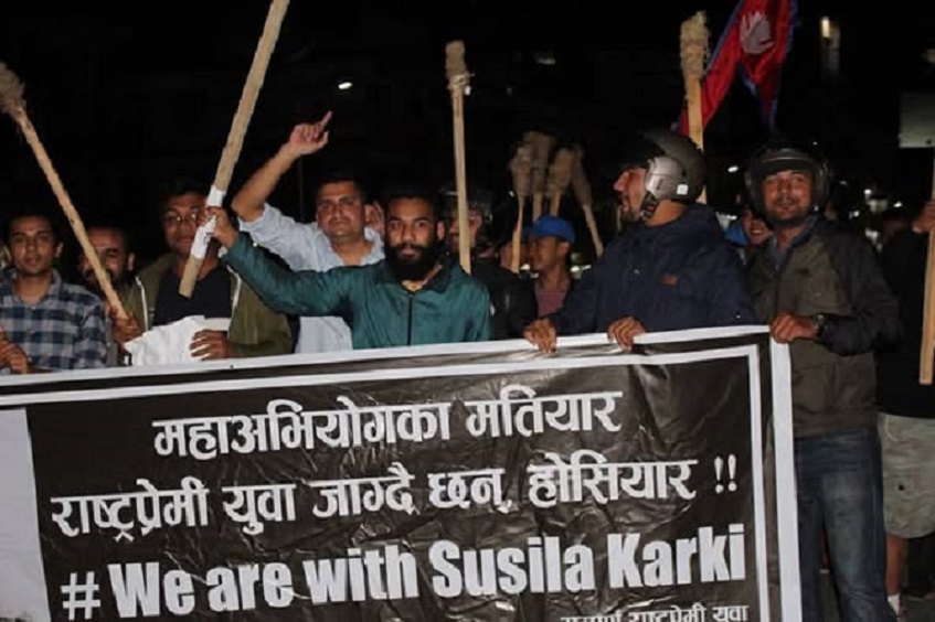 प्रधानन्यायाधीस हुदाँ महाअभियोग लगाउदा जसले पोखरामा विरोध गर्यो