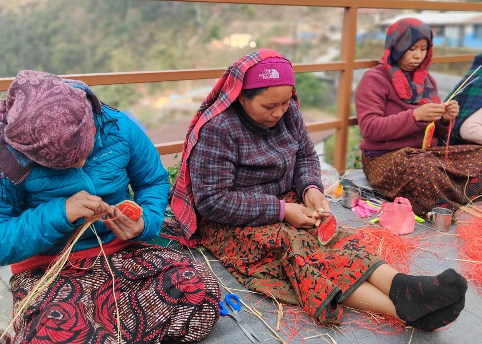 संरक्षण क्षेत्रका वनमा फ्ँयाकिएका प्लास्टिकजन्य फोहोरबाट हस्तकालाका सामग्री