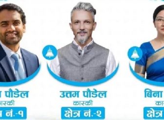 कास्कीका तिनवटै क्षेत्रमा मतान्तर फराकिलो बनाउंदै रास्वपाका उमेदवारहरु