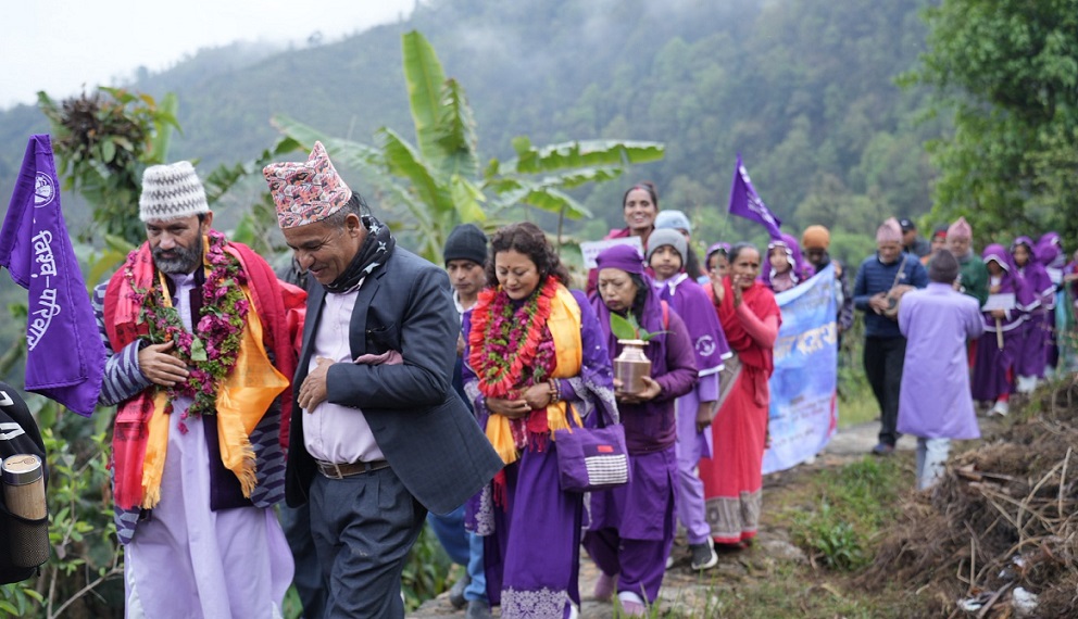 पोखरा २३ (बराङ) घाटछिदा देखि गोर्खा सम्म मनोक्रान्ती शान्ति पदयात्रा सुरु